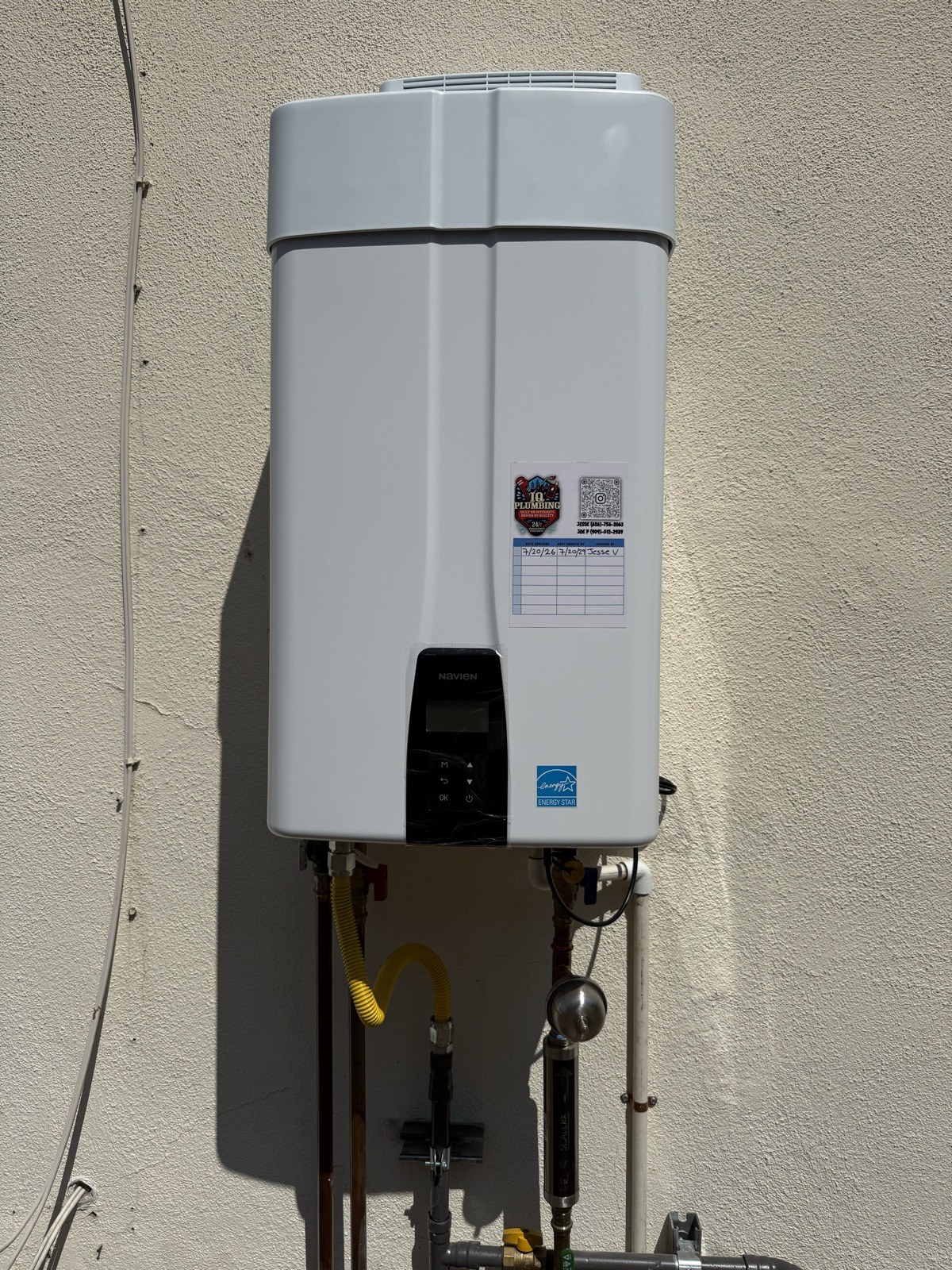Tankless water heater installation